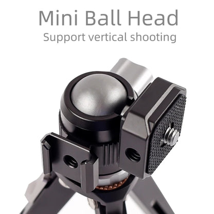 XILETU  MC-22 Mini Tripod Ball Head Double Cold Shoe Design With 1/4 Inch Screw - Tripod Heads by XILETU | Online Shopping UK | buy2fix