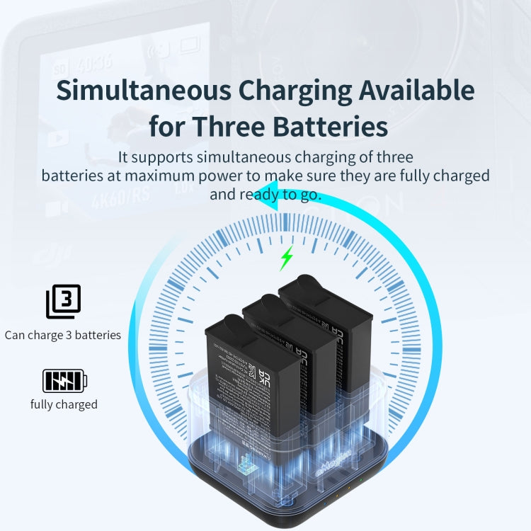 For DJI Osmo Action 4 / 3 AMagisn Battery Charger Seat - Cable & Charger by aMagisn | Online Shopping UK | buy2fix