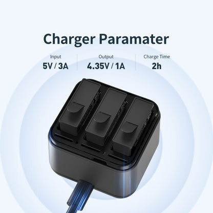 For DJI Osmo Action 4 / 3 AMagisn Battery Charger Seat - Cable & Charger by aMagisn | Online Shopping UK | buy2fix