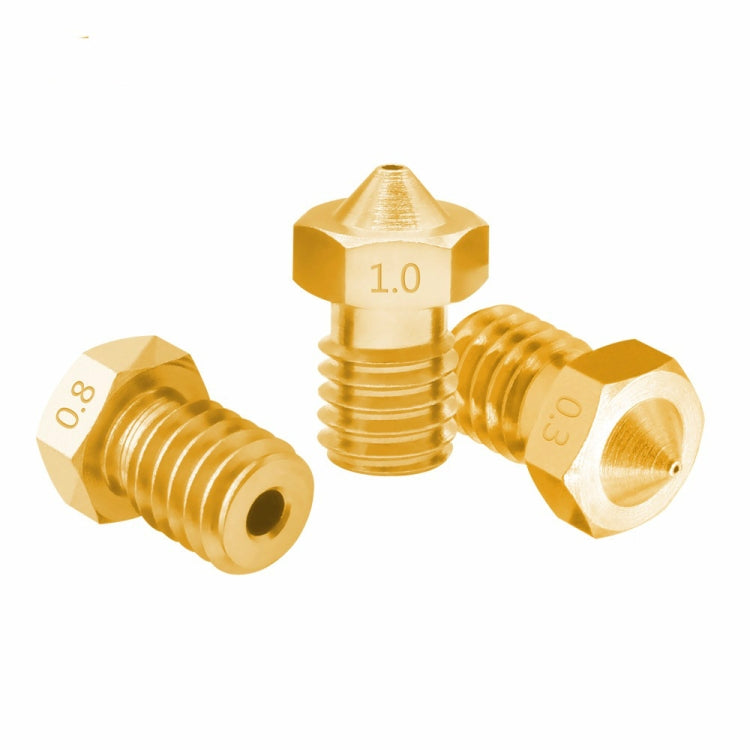 8 PCS Bugatti 3D Printer Accessories E3D-V5 V6 Nozzle M6 Thread Consumables Hot Nozzle, Size:1.75/0.35mm - Consumer Electronics by buy2fix | Online Shopping UK | buy2fix