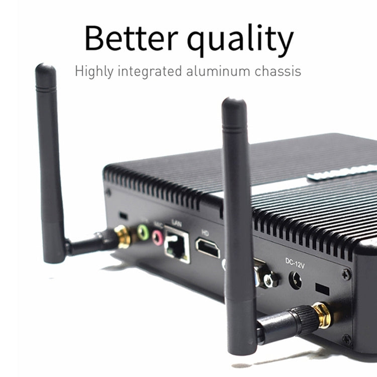 HYSTOU H2 Windows / Linux System Mini PC, Intel Core I3-7167U Dual Core Four Threads up to 2.80GHz, Support mSATA 3.0, 8GB RAM DDR4 + 256GB SSD 500GB HDD (Black) - Computer & Networking by HYSTOU | Online Shopping UK | buy2fix