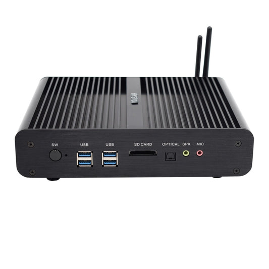 HYSTOU P05B-I7-5500U-2C Fanless Mini PC Intel Core i7 5500u Processor Quad Core up to 2.4GHz, RAM: 8G, ROM: 256G, Support Win 7 / 8 / 10 / Linux(Black) - Barebone Mini PCs by HYSTOU | Online Shopping UK | buy2fix