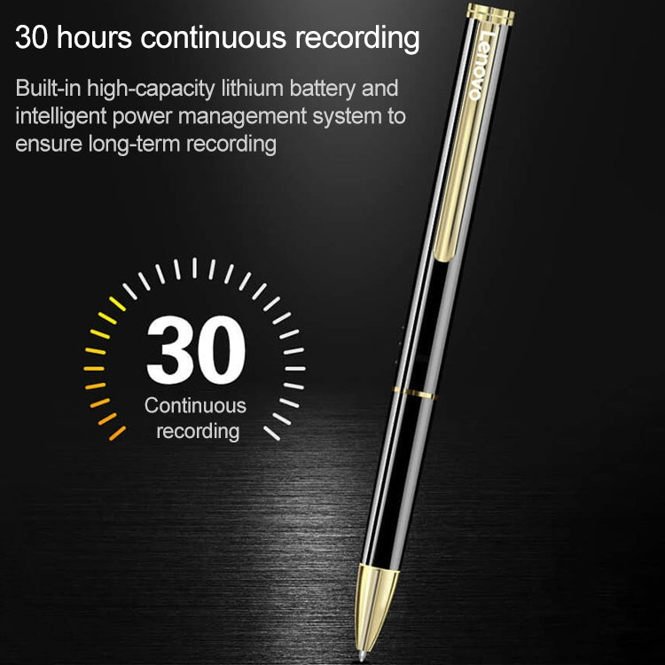 Original Lenovo B628 32GB Intelligent Voice Control Noise Reduction Pen Shape Recording Pen - Security by Lenovo | Online Shopping UK | buy2fix