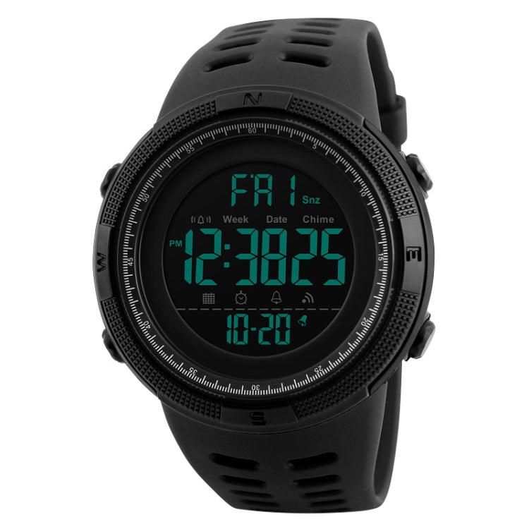 SKMEI 1251 Men Fashionable Outdoor 50m Waterproof Sports Digital Watch with PU Watchband(Black) - Sport Watches by SKMEI | Online Shopping UK | buy2fix