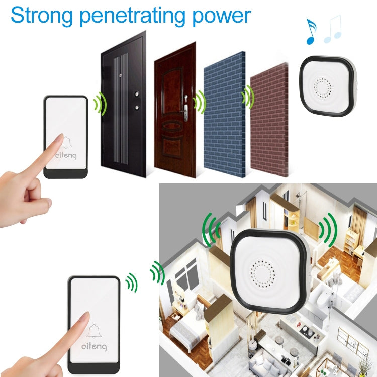 AITENG V029J Wireless Batteryless WIFI Doorbell, EU Plug - Security by AITENG | Online Shopping UK | buy2fix