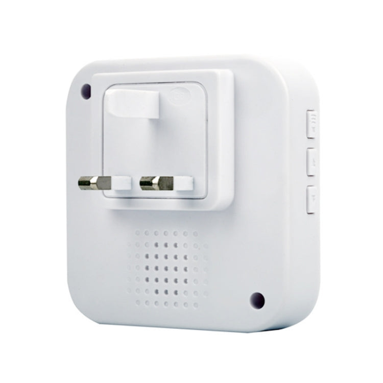 P6 110dB Wireless IP55 Waterproof Low Power Consumption WiFi Doing-dong Doorbell Receiver, Receiver Distance: 300m, UK Plug(White) - Security by buy2fix | Online Shopping UK | buy2fix