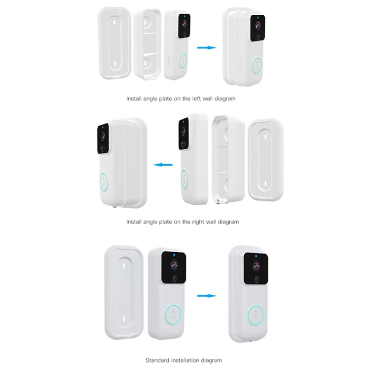 Anytek B60 720P Smart WiFi Video Visual Doorbell, Support APP Remote & PIR Detection & TF Card(White) - Video DoorBell by Anytek | Online Shopping UK | buy2fix