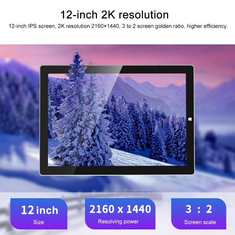 Jumper Ezpad i7 Tablet PC, 12 inch, 8GB+128GB, Windows 10 Intel Kaby Lake i7-7Y75 Dual Core 1.3GHz-1.61GHz, Support TF Card & Bluetooth & WiFi & Micro HDMI, Not Included Stylus & Keyboard (Black+Silver) - Jumper by jumper | Online Shopping UK | buy2fix