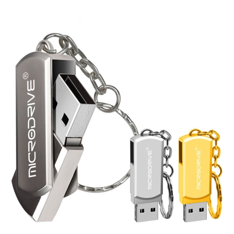 MicroDrive 4GB USB 2.0 Creative Personality Metal U Disk with Hook (Gold) - USB Flash Drives by MicroDrive | Online Shopping UK | buy2fix