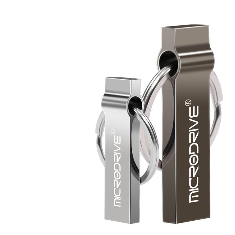 MicroDrive 16GB USB 2.0 Metal Keychain U Disk (Black) - USB Flash Drives by MicroDrive | Online Shopping UK | buy2fix