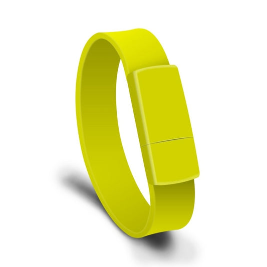 MicroDrive 4GB USB 2.0 Fashion Bracelet Wristband U Disk (Yellow) - USB Flash Drives by MicroDrive | Online Shopping UK | buy2fix