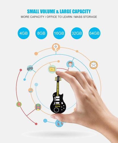 MicroDrive 64GB USB 2.0 Guitar U Disk - Computer & Networking by MicroDrive | Online Shopping UK | buy2fix