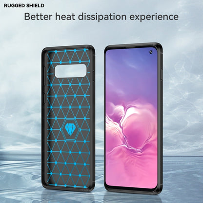 Brushed Texture Carbon Fiber TPU Case for Galaxy S10 - Galaxy Phone Cases by buy2fix | Online Shopping UK | buy2fix